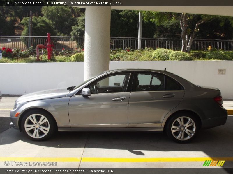 Palladium Silver Metallic / Black 2010 Mercedes-Benz C 300 Luxury