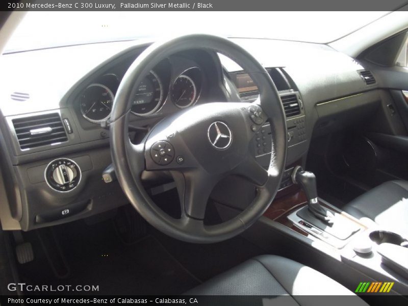 Palladium Silver Metallic / Black 2010 Mercedes-Benz C 300 Luxury