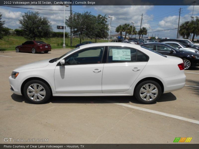 Candy White / Cornsilk Beige 2012 Volkswagen Jetta SE Sedan