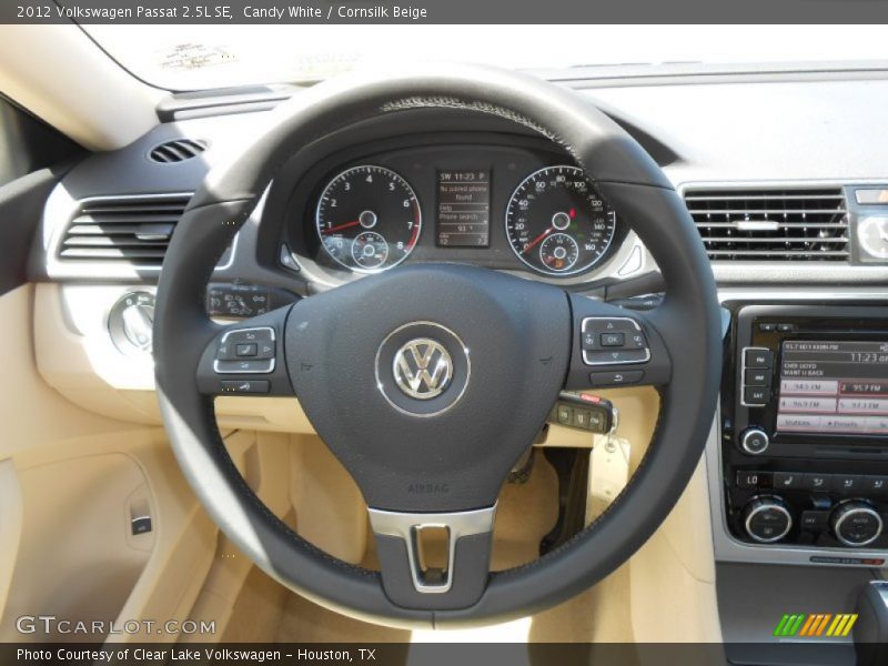Candy White / Cornsilk Beige 2012 Volkswagen Passat 2.5L SE