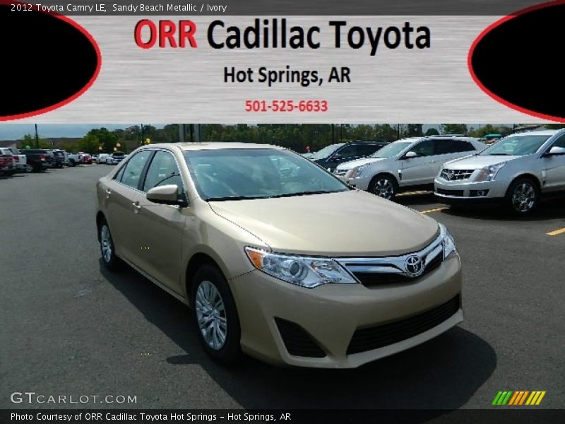 Sandy Beach Metallic / Ivory 2012 Toyota Camry LE