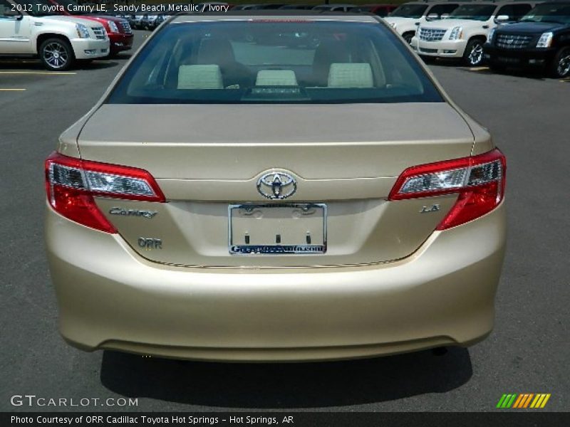 Sandy Beach Metallic / Ivory 2012 Toyota Camry LE