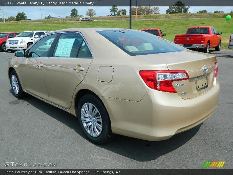 Sandy Beach Metallic / Ivory 2012 Toyota Camry LE