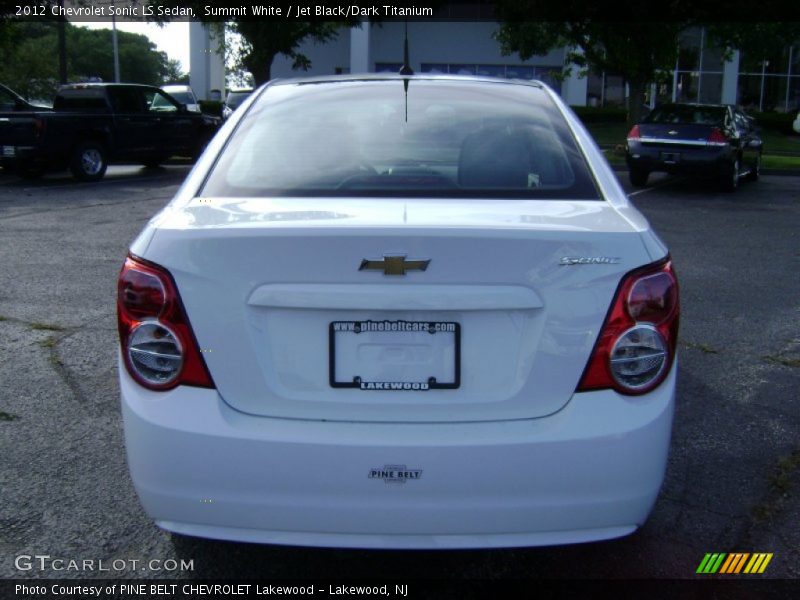 Summit White / Jet Black/Dark Titanium 2012 Chevrolet Sonic LS Sedan