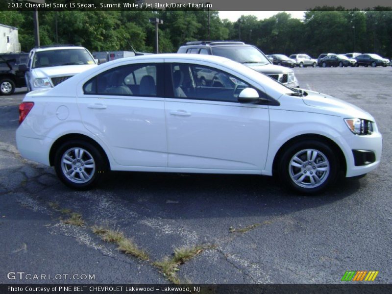 Summit White / Jet Black/Dark Titanium 2012 Chevrolet Sonic LS Sedan