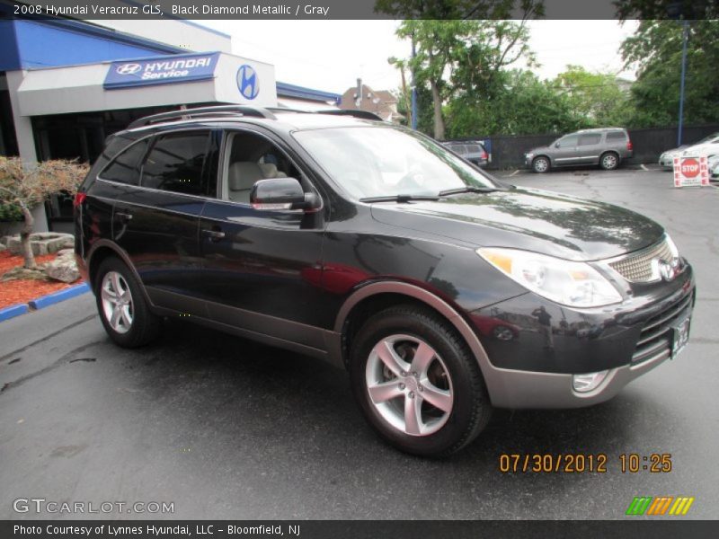 Black Diamond Metallic / Gray 2008 Hyundai Veracruz GLS