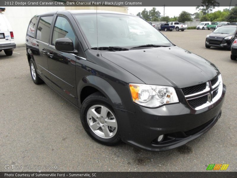 Dark Charcoal Pearl / Black/Light Graystone 2012 Dodge Grand Caravan Crew