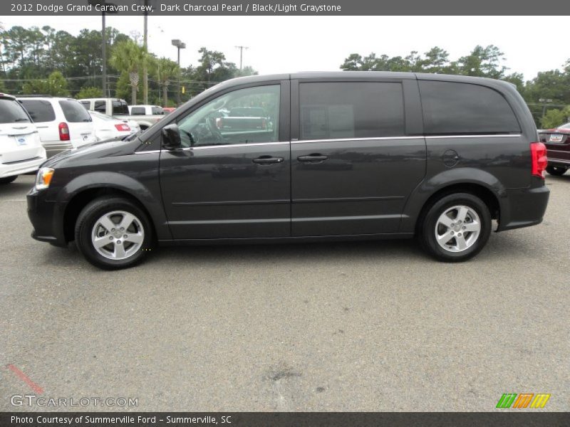 Dark Charcoal Pearl / Black/Light Graystone 2012 Dodge Grand Caravan Crew