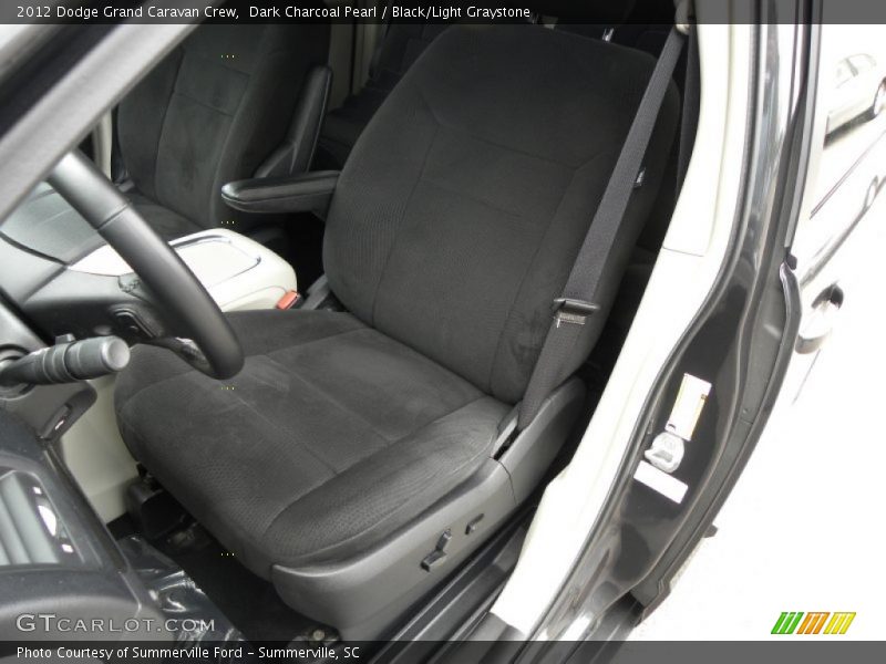 Dark Charcoal Pearl / Black/Light Graystone 2012 Dodge Grand Caravan Crew
