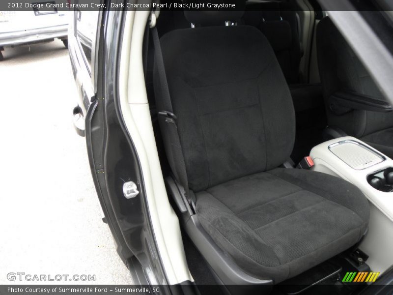 Dark Charcoal Pearl / Black/Light Graystone 2012 Dodge Grand Caravan Crew