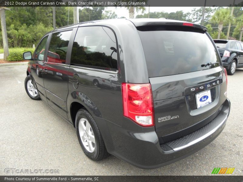 Dark Charcoal Pearl / Black/Light Graystone 2012 Dodge Grand Caravan Crew