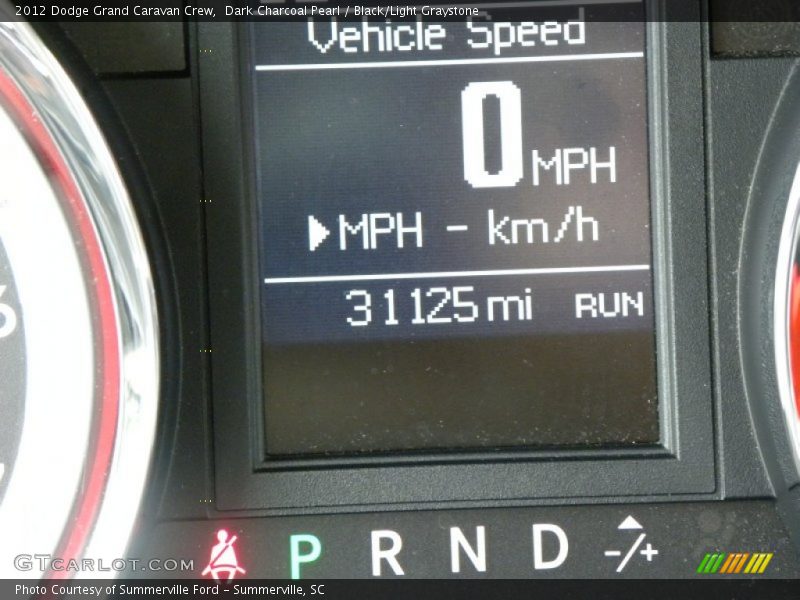Dark Charcoal Pearl / Black/Light Graystone 2012 Dodge Grand Caravan Crew