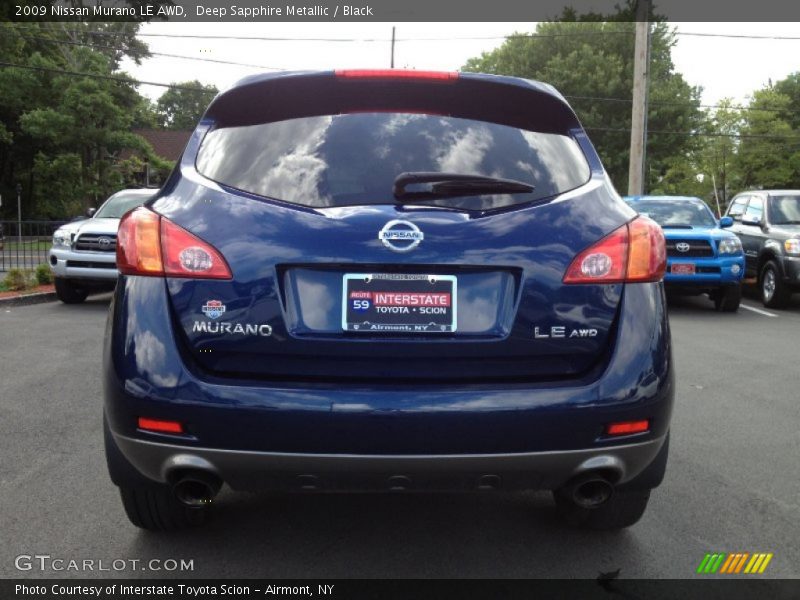 Deep Sapphire Metallic / Black 2009 Nissan Murano LE AWD