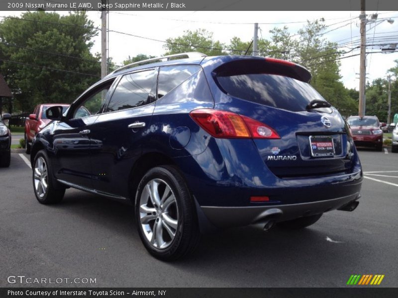 Deep Sapphire Metallic / Black 2009 Nissan Murano LE AWD