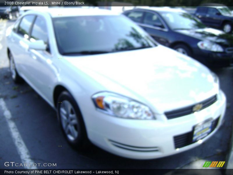 White / Ebony Black 2008 Chevrolet Impala LS
