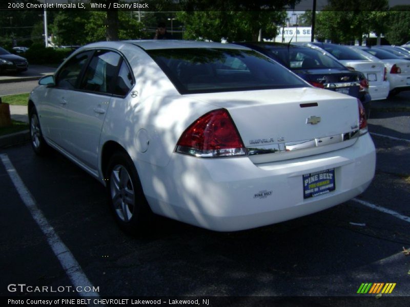 White / Ebony Black 2008 Chevrolet Impala LS