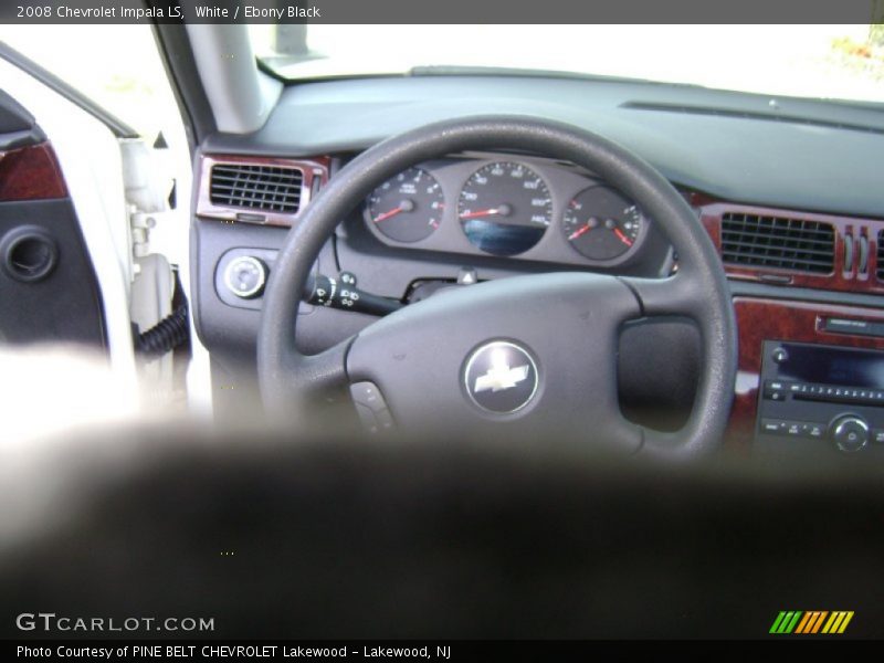 White / Ebony Black 2008 Chevrolet Impala LS