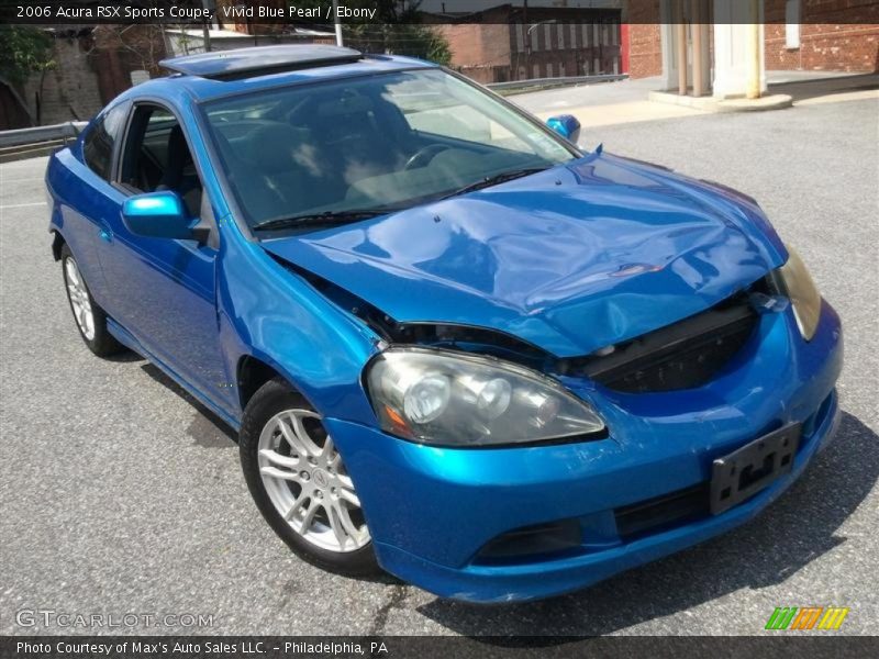 Vivid Blue Pearl / Ebony 2006 Acura RSX Sports Coupe