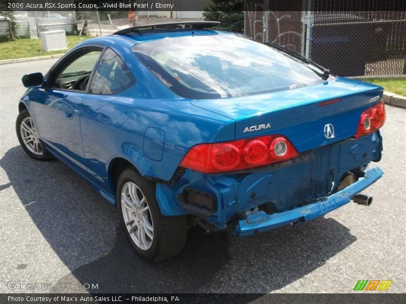 Vivid Blue Pearl / Ebony 2006 Acura RSX Sports Coupe