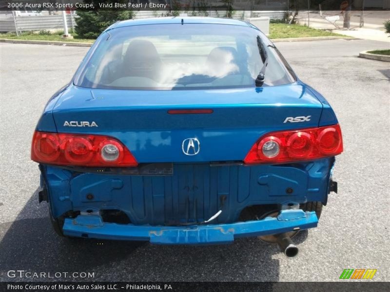 Vivid Blue Pearl / Ebony 2006 Acura RSX Sports Coupe