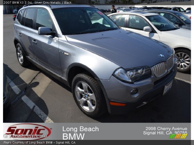 Silver Grey Metallic / Black 2007 BMW X3 3.0si