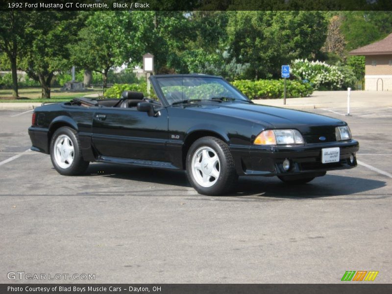 Black / Black 1992 Ford Mustang GT Convertible