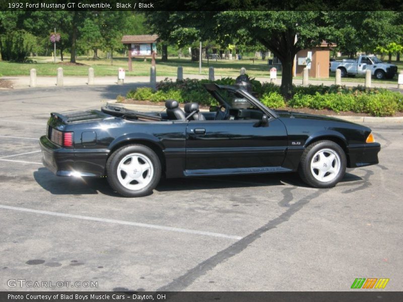 Black / Black 1992 Ford Mustang GT Convertible