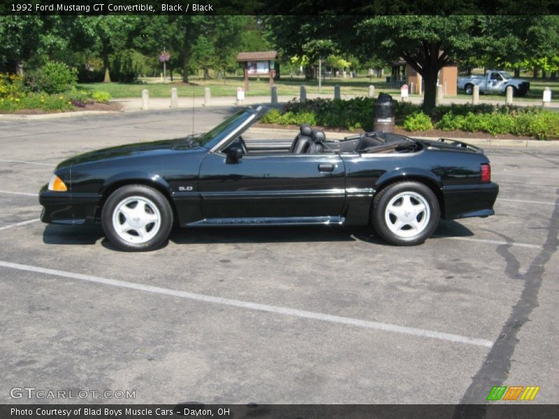 Black / Black 1992 Ford Mustang GT Convertible
