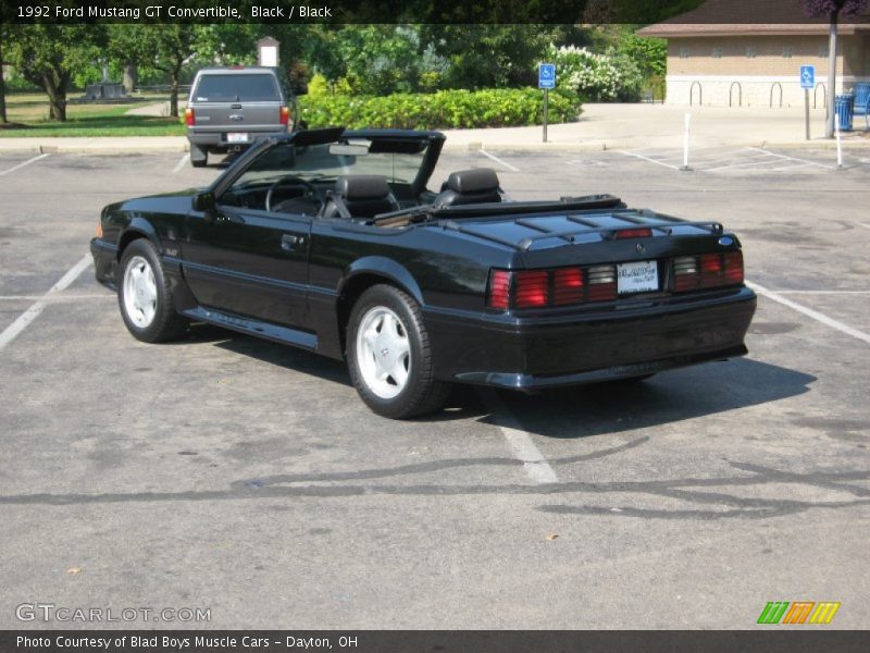 Black / Black 1992 Ford Mustang GT Convertible