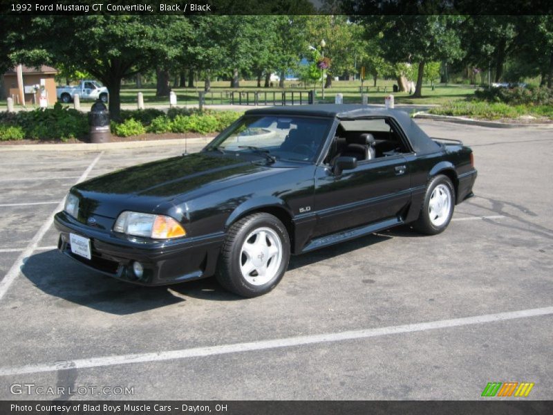 Black / Black 1992 Ford Mustang GT Convertible