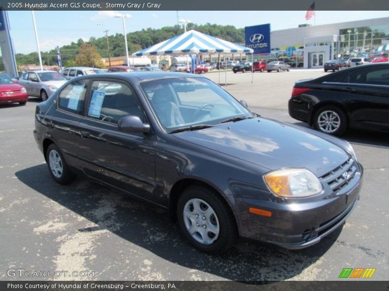 Stormy Gray / Gray 2005 Hyundai Accent GLS Coupe