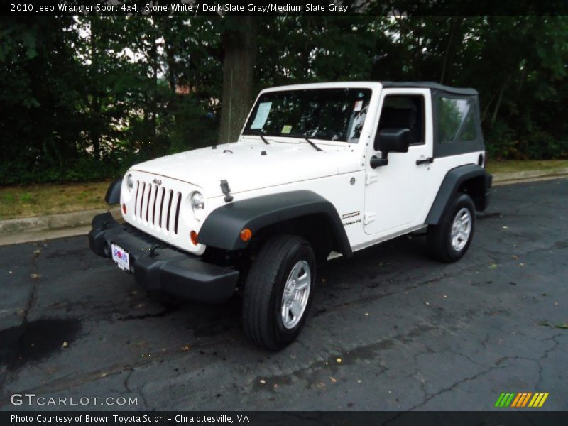 Stone White / Dark Slate Gray/Medium Slate Gray 2010 Jeep Wrangler Sport 4x4
