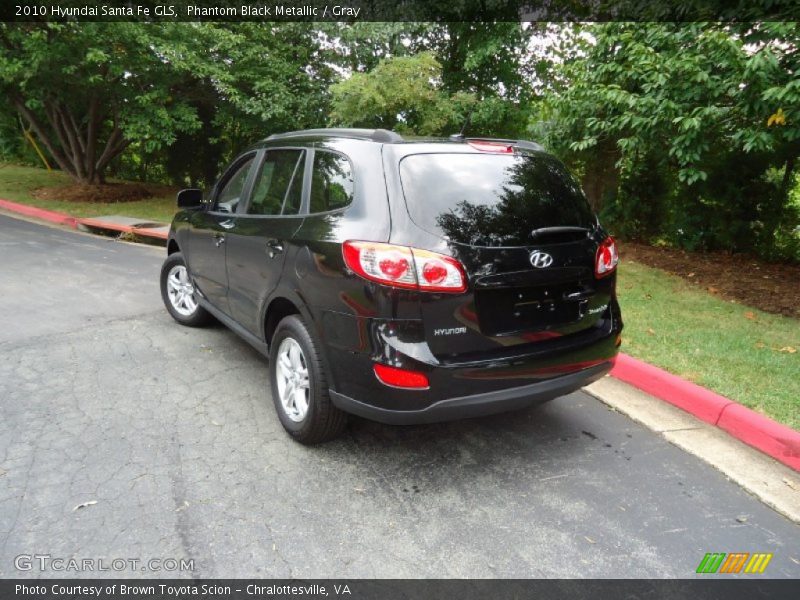 Phantom Black Metallic / Gray 2010 Hyundai Santa Fe GLS