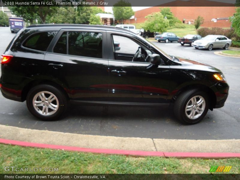 Phantom Black Metallic / Gray 2010 Hyundai Santa Fe GLS
