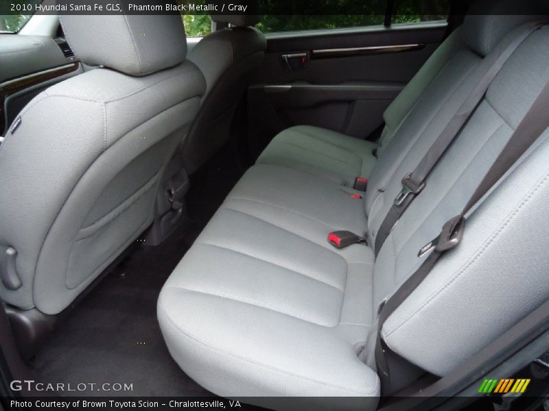 Phantom Black Metallic / Gray 2010 Hyundai Santa Fe GLS