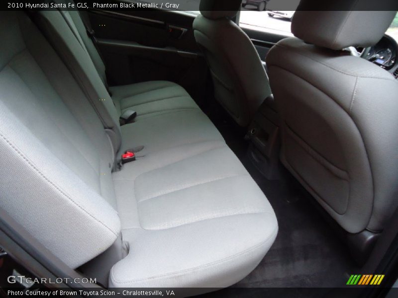 Phantom Black Metallic / Gray 2010 Hyundai Santa Fe GLS