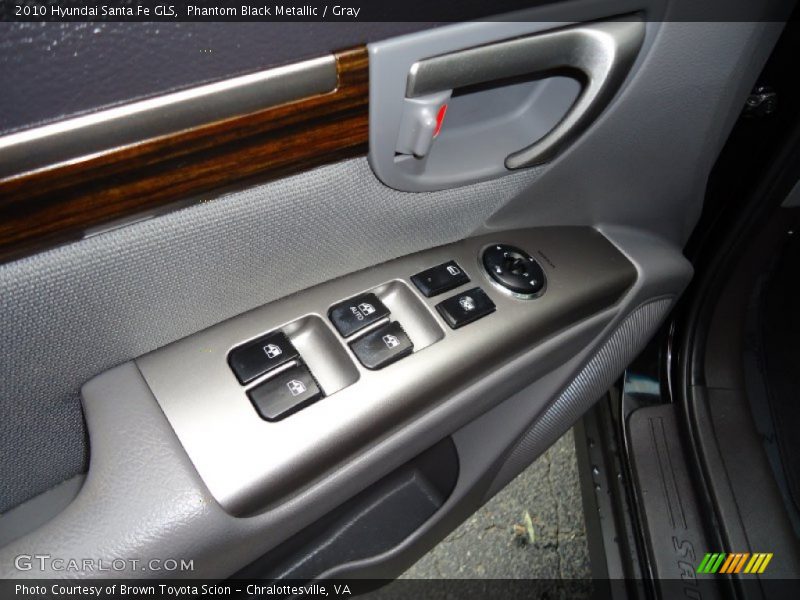 Phantom Black Metallic / Gray 2010 Hyundai Santa Fe GLS