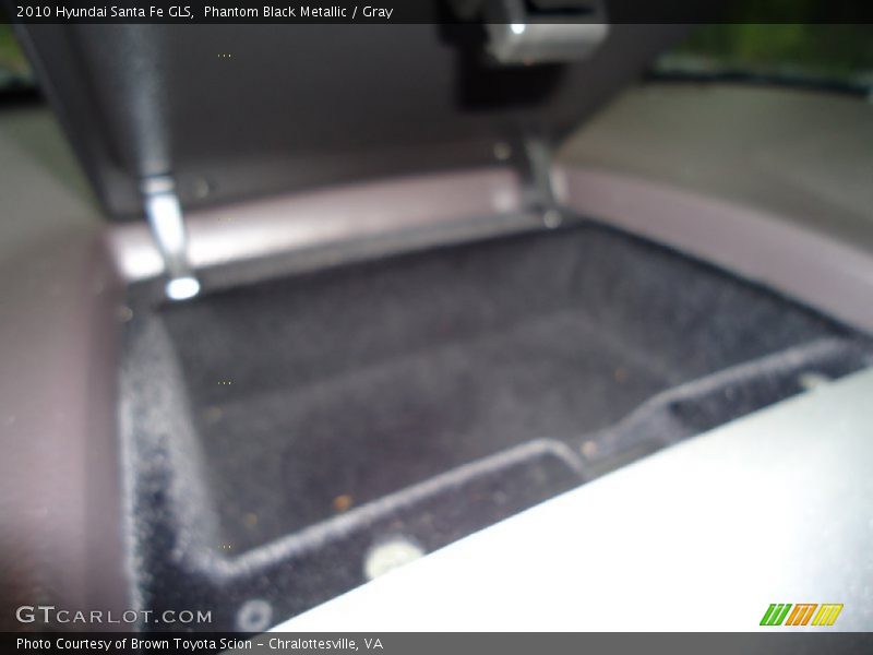 Phantom Black Metallic / Gray 2010 Hyundai Santa Fe GLS