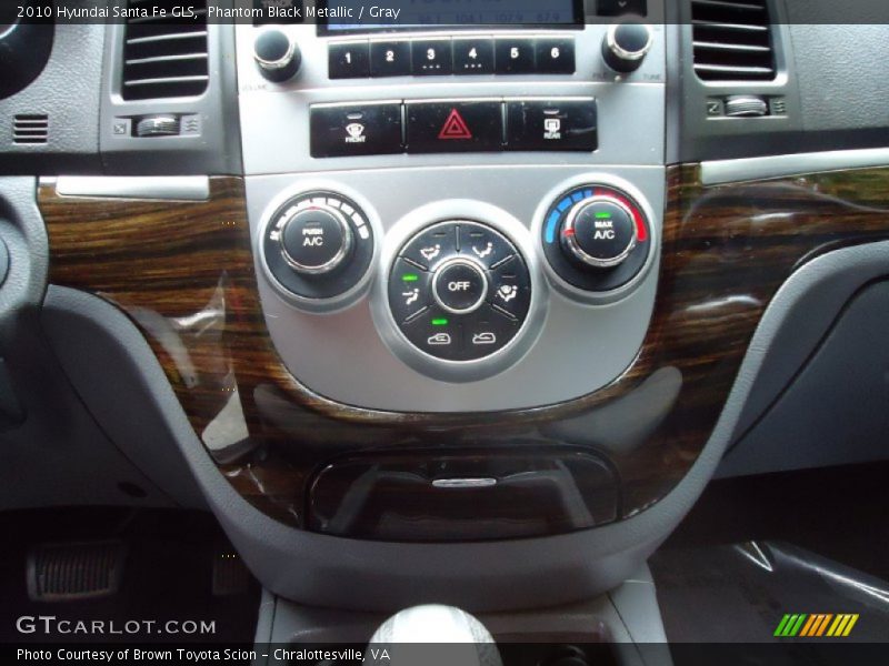 Phantom Black Metallic / Gray 2010 Hyundai Santa Fe GLS