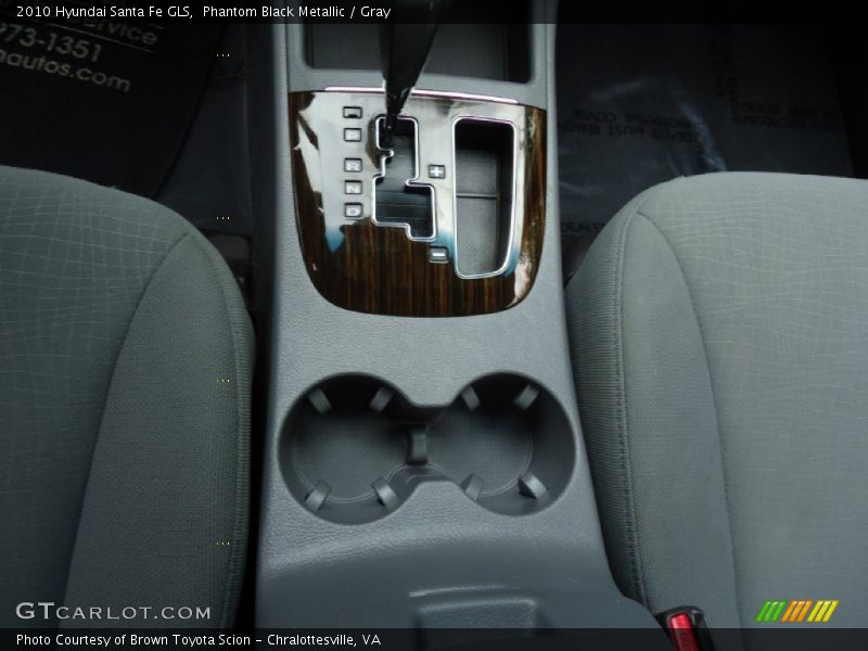 Phantom Black Metallic / Gray 2010 Hyundai Santa Fe GLS