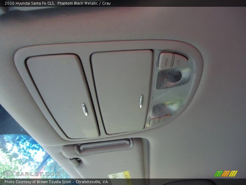 Phantom Black Metallic / Gray 2010 Hyundai Santa Fe GLS