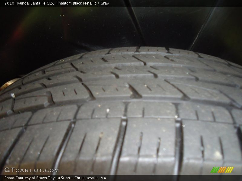 Phantom Black Metallic / Gray 2010 Hyundai Santa Fe GLS