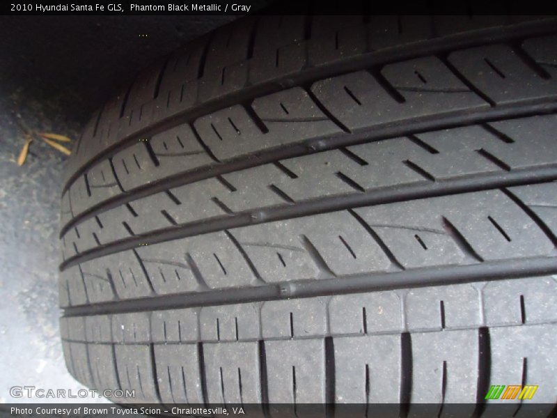 Phantom Black Metallic / Gray 2010 Hyundai Santa Fe GLS