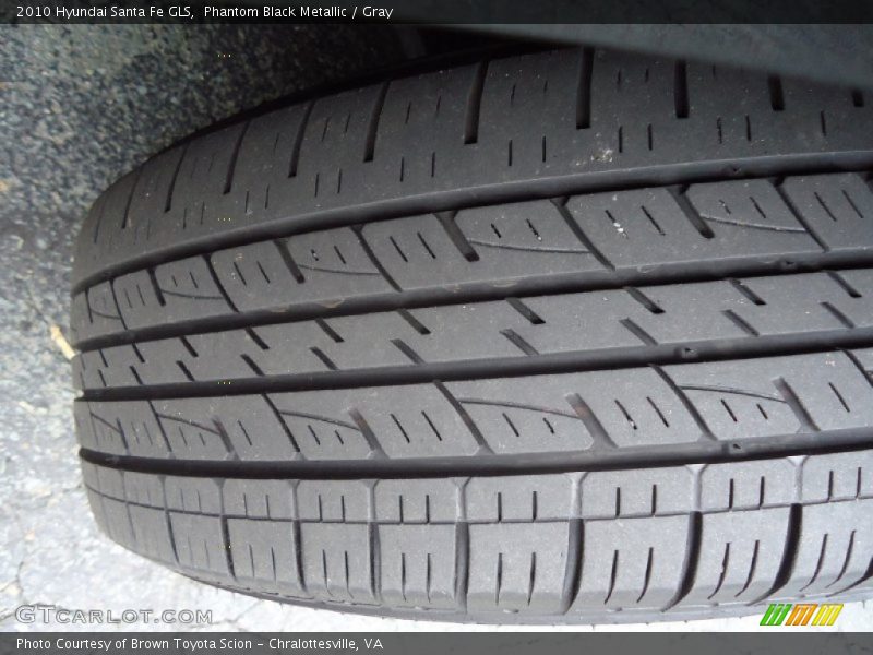 Phantom Black Metallic / Gray 2010 Hyundai Santa Fe GLS