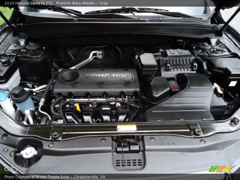 Phantom Black Metallic / Gray 2010 Hyundai Santa Fe GLS