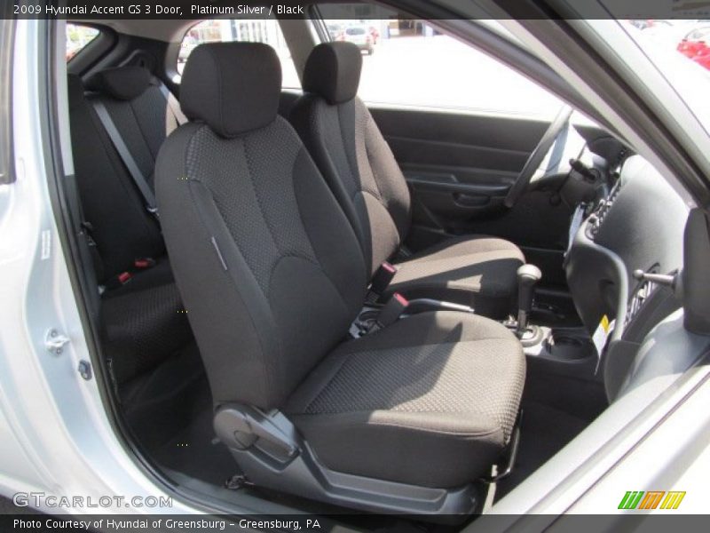 Platinum Silver / Black 2009 Hyundai Accent GS 3 Door