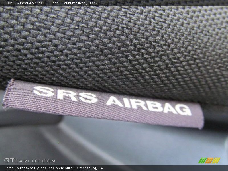 Platinum Silver / Black 2009 Hyundai Accent GS 3 Door