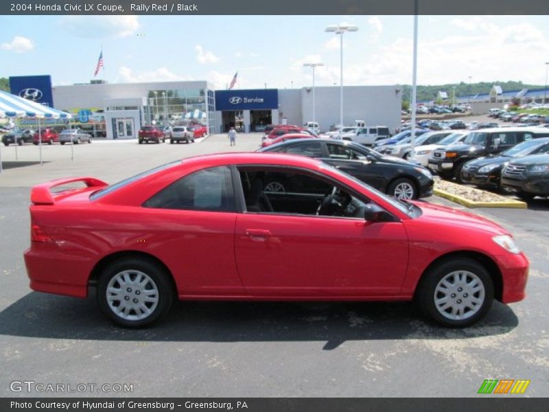 Rally Red / Black 2004 Honda Civic LX Coupe