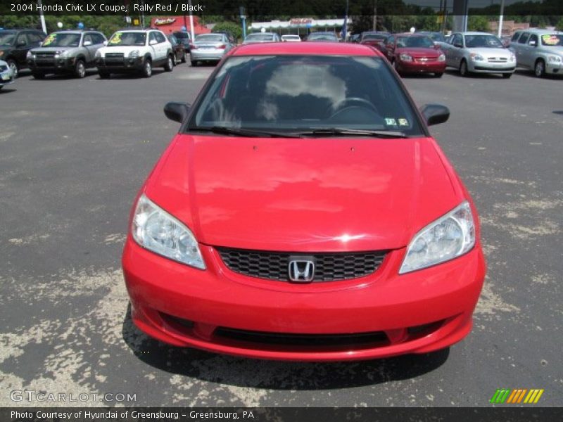 Rally Red / Black 2004 Honda Civic LX Coupe