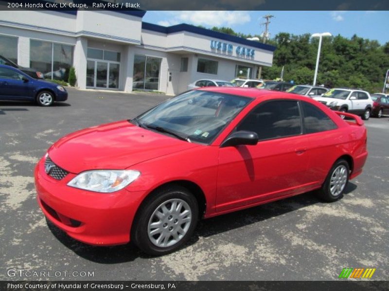 Rally Red / Black 2004 Honda Civic LX Coupe